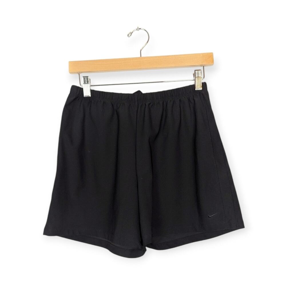 Nike Black Athletic Fit Dry Logo Workout Shorts